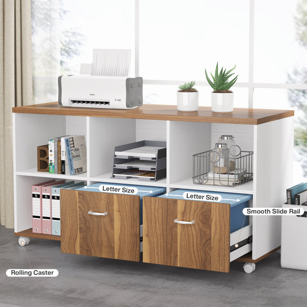 Inbox Zero Dineke L-Shape Executive Desk with Cabinet